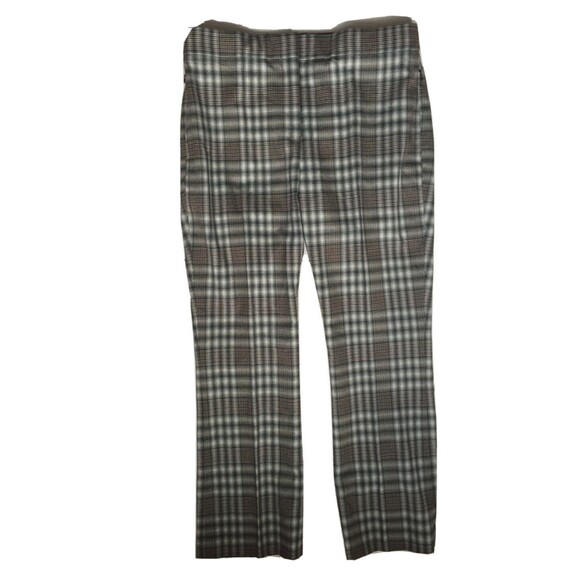 $345 Theory Women's Multi Plaid Slim Kick Crop Pants Size NEW